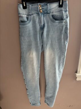 Kalowa Light Blue High-Rise Skinny Jeans